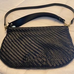 Clare V. Moyen Messenger Black Woven handbag